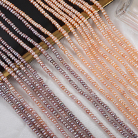 Perles d'eau douce naturelles orange/violettes, forme baroque, grade AA, 3,5-4 mm, longueur 36 cm, 120 pièces, pour la fabrication de bijoux