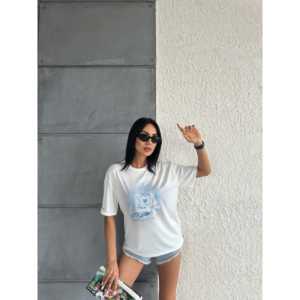 Camiseta Básica Estampada Queen para Mujer, 100% Algodón Jersey, Transpirable, Transferencia Térmica, Manga Regular - Product Image 2