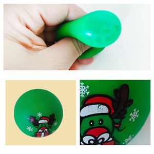 Custom 30Mm Christmas Water Bead Snowman Themed Tpr <b>Balls</b>, Stress - Relief <b>Squeeze</b> Toys - Product Image 2