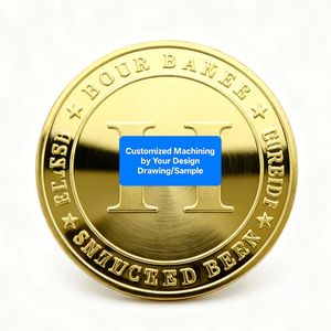 Pièces de monnaie vierges en métal personnalisées en usine, finition miroir, laiton mat, cuivre, bord gravé au laser, pièces de monnaie vierges pour la gravure - Product Image 2