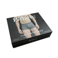 Boîte d'emballage OEM en gros pour sous-vêtements et chaussettes pour hommes, en carton rigide avec fermeture magnétique, à rabat, gaufrée, recyclable, haute qualité
