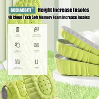 Plantillas para Aumentar la Altura con Tecnología 4D Cloud, Plantillas de Espuma Viscoelástica Suave para Zapatos que te Hacen Más Alto