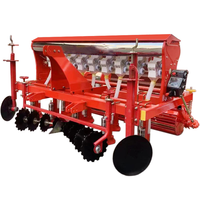 Nouvelle Semoir de Précision pour Blé, Planteuse de Riz en Bande Traînée par Tracteur à Quatre Roues, Semoir Combiné pour Luzerne et Soja avec Fertiliseur et Moteur