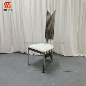 Wholesale SMOOTHSilver White Stainless Steel <b>Chair</b> for <b>Outdoor</b> Durable Restaurant Hotel Wedding Event Banquet Furniture - Product Image 2