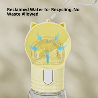 Botella de agua de plástico ecológica para perros, bebedero portátil impermeable IPX5 para mascotas al aire libre para cachorros, sólido redondeado