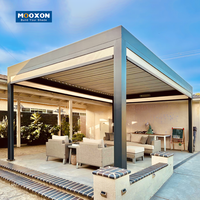 Pergola de jardin en aluminium avec toit étanche et télécommande