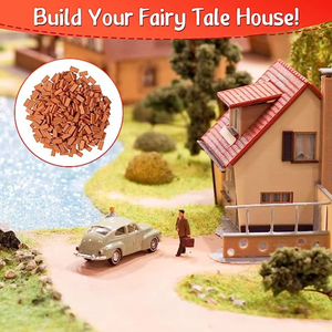 อิฐจำลองสีแดงเทาขนาดเล็ก งานแฮนด์เมด สำหรับทำกำแพงจำลอง DIY ตกแต่งภูมิทัศน์จิ๋ว และของเล่นติดผนัง สำหรับงานฝีมือและงานศิลปะ - Product Image 5
