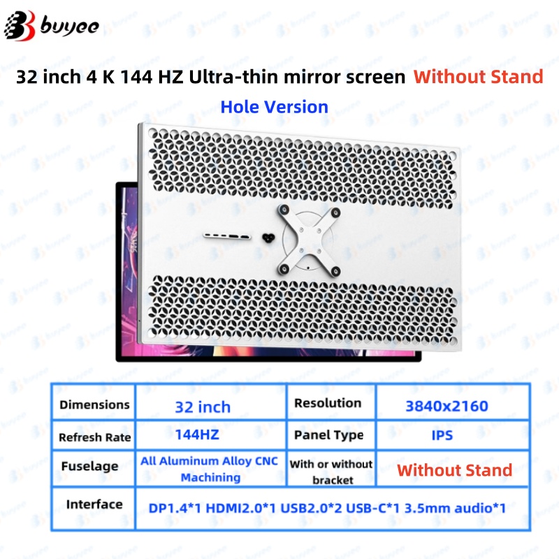 claro 32" 4K 144 Hz Versión sin orificio para soporte