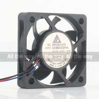 Ventilateur de refroidissement ultra-fin et silencieux Delta 12V 24V 48V DC3.3V 0.25A AC EC 5010 50X50X10MM 5CM pour carte graphique USB à double roulement à billes EFB0505HA