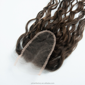 Extensions capillaires en filet à la mode, base en dentelle HD 3*5 avec frange pour femmes, postiche en cheveux naturels, extensions à clips - Product Image 2