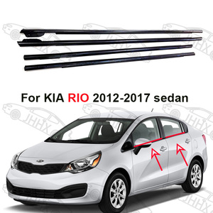 Guarnizione per Vetri delle Portiere Auto per <span class=keywords><strong>KIA</strong></span> <span class=keywords><strong>RIO</strong></span> Sedan 2012-2017, Protezione Esterna per Finestrini - Product Image 1