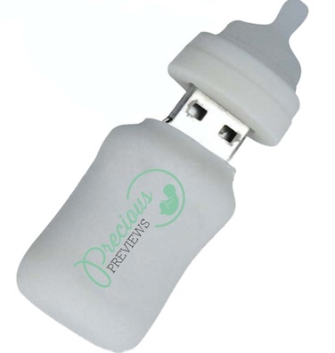 White Baby Milk Bottle Shape USB Flash Drive, Baby Bottle USB Keys PVC Baby's Bottle Usb for Promotional Memory
