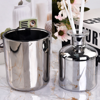 Bouteilles de parfum d'ambiance Electroplate bouteille vide en verre pour diffuseur de roseau