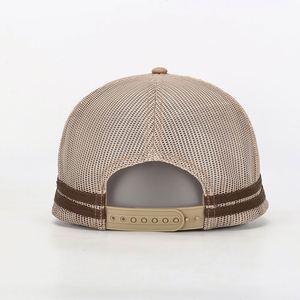 Gorra de béisbol de malla de algodón de 5 paneles de alta calidad con logotipo bordado y patrón de letras, personalizada, decorativa, de moda, al por mayor - Product Image 5