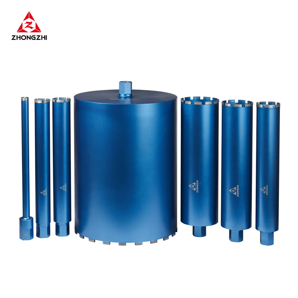 Laser Welded Diamond Core Drill Bit with Arix Segments for Granite Marble Solid Block Stone Reinforced Concrete Wet Drilling