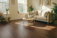 Carrelage de sol en bois grainé imperméable et résistant à l'usure, plus épais, pour la maison, le salon, papiers peints autocollants à coller