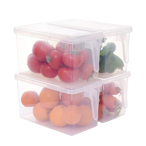 5L PP <b>Plastic</b> Refrigerator Sealed Food Storage <b>Box</b> with Handle Cover Rectangular Transparent Design for Freshness Preservation - Product Image 1