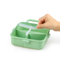 Portable 1.1L Bento Box Micro-ondes En Plastique 3 Compartiments Récipient Alimentaire avec Sauce Cas Étanche Odeur Boîte À Lunch Enfants