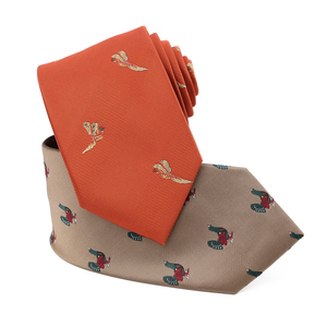 Cravatte Personalizzate in Poliestere con Motivi Animali, Eleganti Cravatte con Motivo di Fagiani e Galli per Uomo - Product Image 1