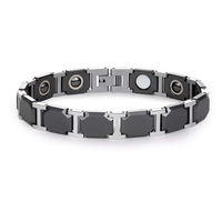 Thérapie magnétique Bracelet de massage corporel en acier inoxydable-Bijoux de santé unisexe Aide au sommeil Arthrite Douleur Guérison Main À la mode