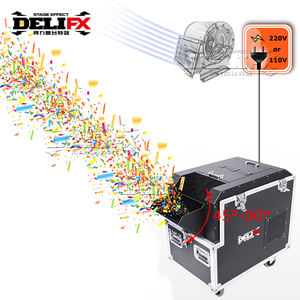 DELIFX Potente Turbofan Máquina eléctrica de confeti de huracán Spray Confeti Nubes hasta 15-20m Big DMX Cyclone Confeti Blower - Product Image 1