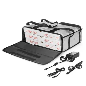 With Home Outlet Car Power Plugs Electric Heated Pizza Insulated Pizza Delivery Thermal Bag