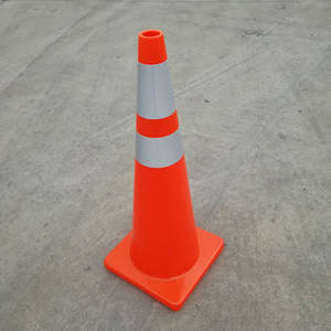 Trafik konisi üreticileri koni şekli PVC esnek 90cm trafik konisi - Product Image 2