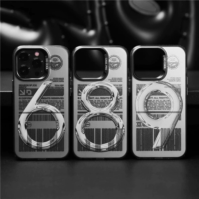 Luxury Anime Phone Case for iPhone 7/8 Plus 13 Pro XR 16 17 Model Max IMD Fundas Para Celular Number Design Fashion Mobile Case