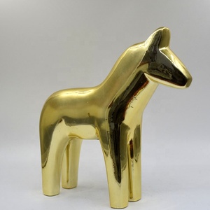De cerámica personalizada caballo de oro animal para la decoración de la casa - Product Image 5