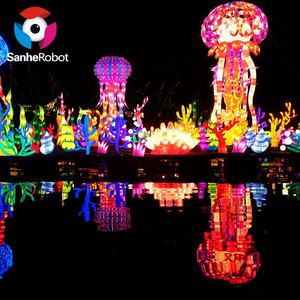 Lanterne électrique d'extérieur étanche en soie enfants modèle Festival spectacle de lumière célébration fleurs noël animaux nouvel an - Product Image 4