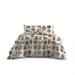 Juego de Funda de Edredón Cani Uk 100% Algodón para Cama Individual 135X200Cm con Diseño de Perro - Product Image 3