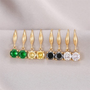 New Arrivals Gold Plated Jewelry <b>Earring</b> <b>Diamond</b> Pendant <b>Earring</b> - Product Image 5