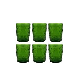 Juego de 6 vasos verdes con forma de árbol de Navidad para decoraciones de fiestas navideñas - Product Image 1
