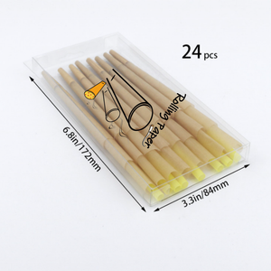 Wholesale boxed 109MM classic <b>brown</b> cigarette <b>paper</b> custom logo unbleached conical <b>roll</b> <b>paper</b> - Product Image 5