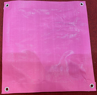 Bâche en plastique PE imperméable de couleur rose durable pour l'extérieur avec œillets