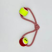 Vente en gros de jouets pour animaux de compagnie de chien remorqueur balle de tennis balle de nourriture de fuite corde de coton balle de jouet à mâcher interactive pour chien