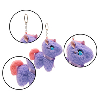 Porte-clés licorne en peluche personnalisé, mini poupée douce, jouets en peluche licorne, vente en gros