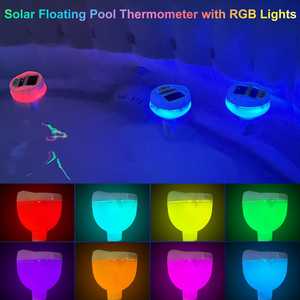 Venta al por mayor piscina solar LCD termómetro digital con espectáculo de luz Spa bañera de hidromasaje baño termómetro funcional - Product Image 5