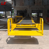 Rampe de chargement mobile Lianxin pour entrepôt, système de convoyeur pour déchargement de conteneurs, bande transporteuse PVK de 3,0 mm, vitesse de 10 à 60 m/min