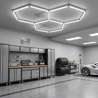 Luminaire linéaire LED hexagonal RGB moderne pour restaurant, bar, salle de sport, décoration intérieure, luminaire suspendu