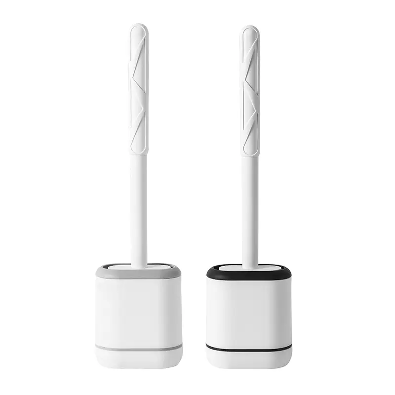 Cleaning Supplies for Bathroom Toilet Brush with Ventilation Holder Toilet Bowl Brushes and Holder Set TPR Toilet Brush