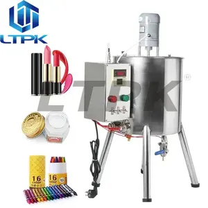 Semi Automatic Cosmetic Cream Hot Wax Grease Candle Lip Balm Lipstick Filling Machine Filler with Mixer Heater