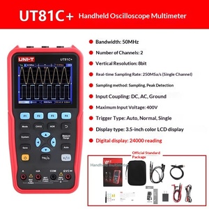 Osciloscopio Portátil UNI-T UT81A+/B+/D+, Multímetro, Generador de Señales UTD1050DL, Frecuencia de Muestreo de 250 MS/s, UT81A+, UT81B+, UT81D+ Avanzado - Product Image 4