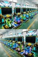 Machine de course de motos pour enfants à 2 joueurs, à monnayeur, simulateur de jeu d'arcade pour centre de divertissement