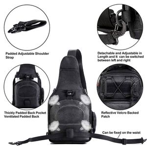 AYPPRO 1000d Nylon Cordura Adulto Montañismo Mochila de mensajero al aire libre Single Sling Tactical Crossbody Bag - Product Image 4