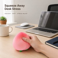 Jouet anti-stress créatif en forme de pêche, grand modèle à presser, doux, à récupération lente, unisexe, pour tous les âges, pour la décompression