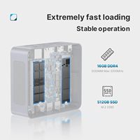 Mini PC BOSGAME B95, Intel N95 de 12e génération, 16 Go de RAM DDR4, 512 Go de SSD M.2, double sortie HDMI, Type-C, 4K UHD, WiFi 5, BT 5.0, silencieux, home cinéma