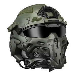 Casco tattico tutto in uno con visore integrato e occhiali di sicurezza In ABS Nylon - Product Image 2
