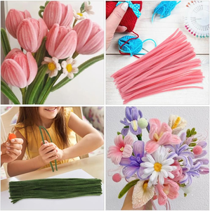 100 Piezas/Lote de Limpiapipas de Colores Schneier, Juguete <span class=keywords><strong>Educativo</strong></span> DIY, <span class=keywords><strong>Material</strong></span> de Poliéster, Modelo QH4005 - Product Image 6