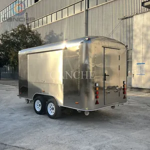 Chariot mobile extérieur pour crème glacée, barbecue, pizza, camion de restauration en acier inoxydable - Product Image 5
